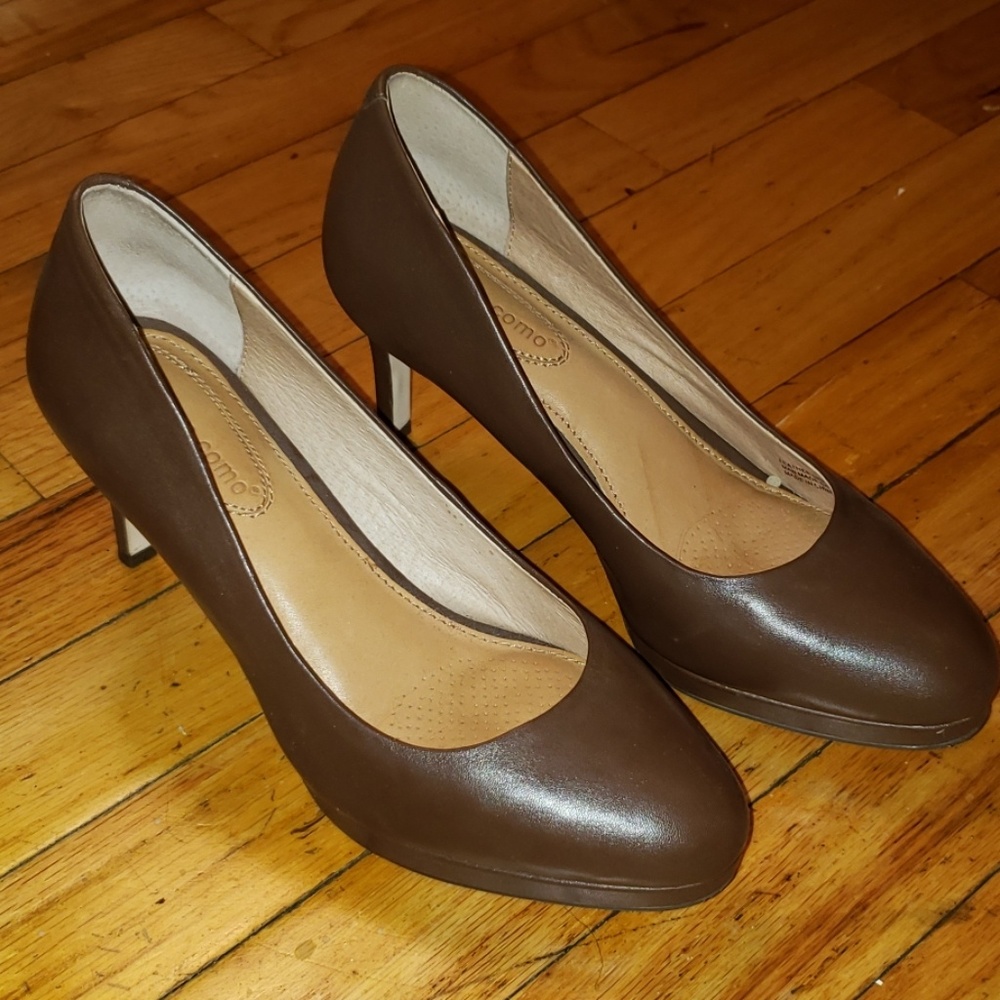 Corso como cognac brown heels